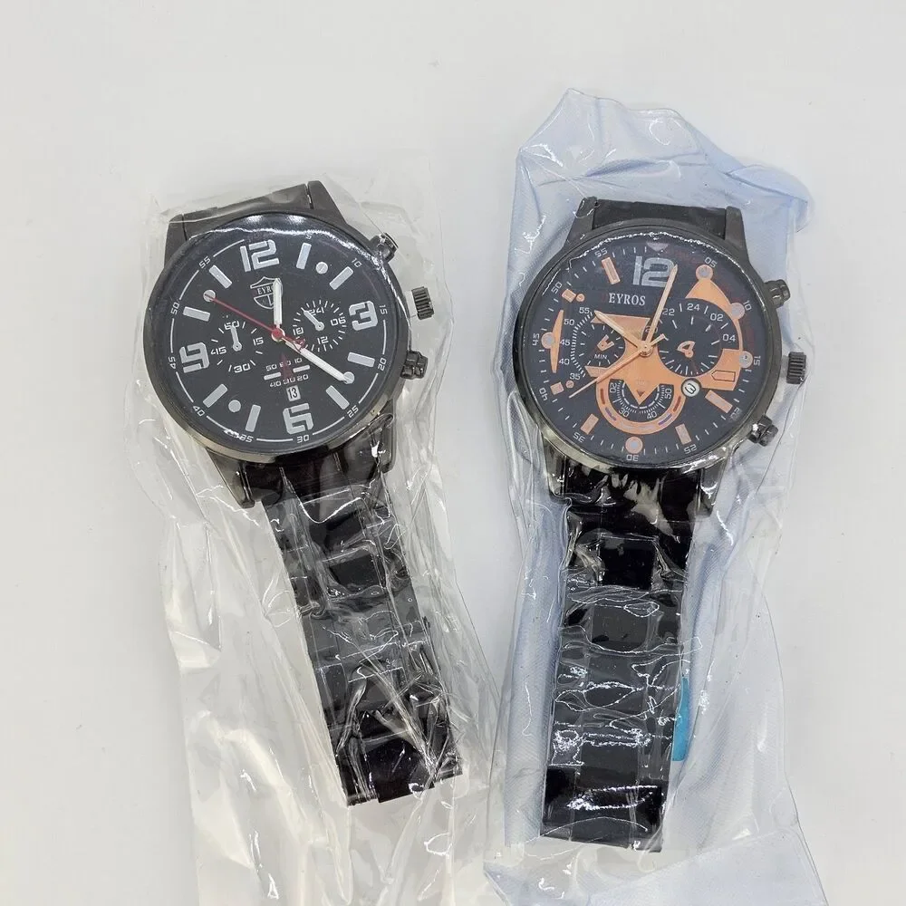 Set of 2 NEW Men's Watches Good For Birthday Graduation Gifts Men's‎ Watch